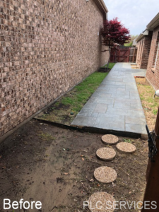 PLC SERVICES - BEFORE + AFTER STONE WALK PATH & LANDSCAPING UPDATES 2023