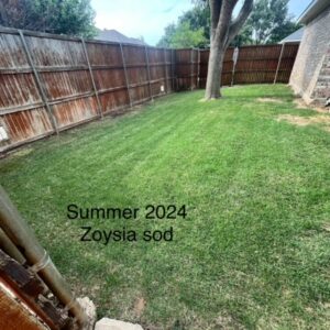 PLC Services Grayson County TX - Grass Sod Install Summer 2024 Daniel Way Sherman Texas